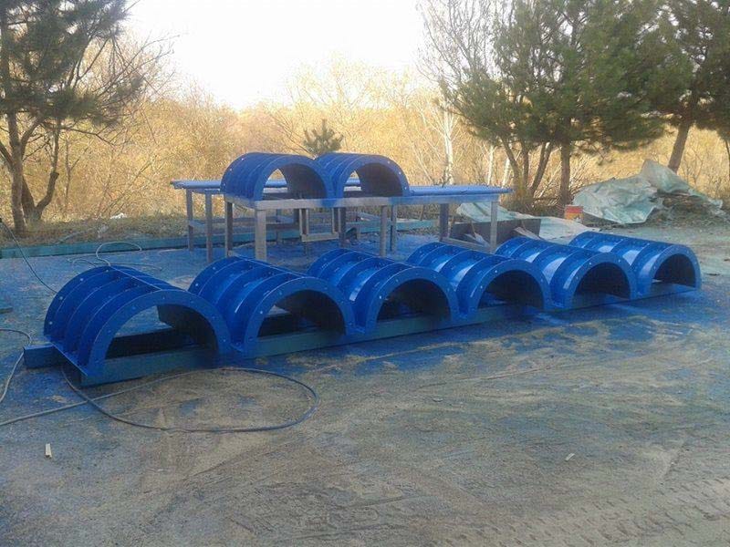 Kemer kesitli mavi beton eleman kalıpları serisi